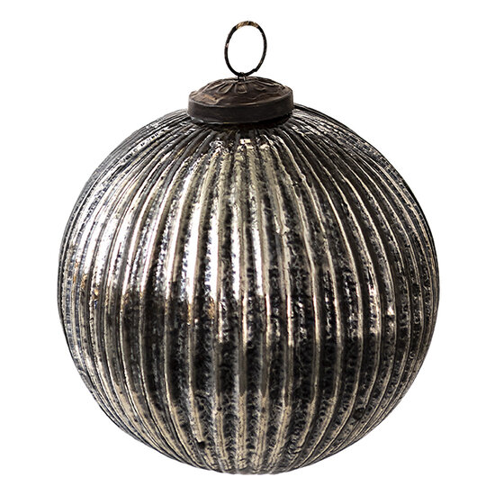 Clayre & Eef | Kerstbal Zwart ø 12x12 cm | 6GL3909