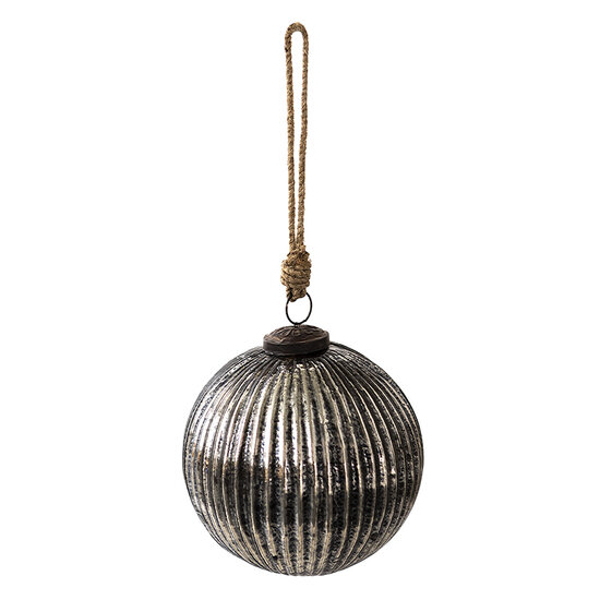 Clayre & Eef | Kerstbal Zwart ø 12x12 cm | 6GL3909