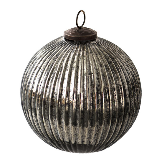 Clayre & Eef | Kerstbal Zwart ø 15x15 cm | 6GL3910