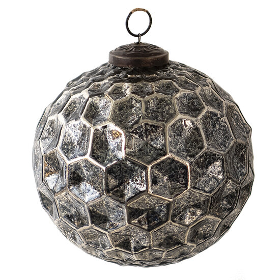 Clayre & Eef | Kerstbal Zwart ø 12x12 cm | 6GL3917