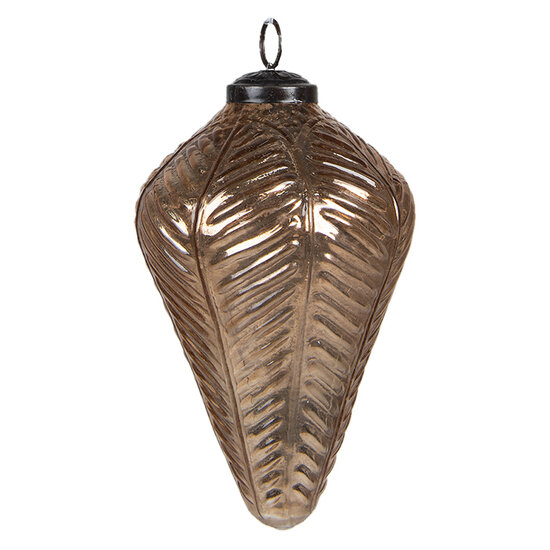 Clayre & Eef | Kerstbal XL Goudkleurig ø 15x20 cm | 6GL4013