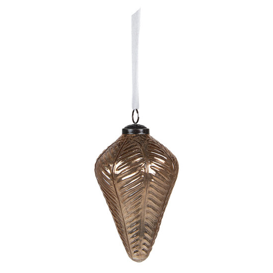 Clayre & Eef | Kerstbal XL Goudkleurig ø 15x20 cm | 6GL4013