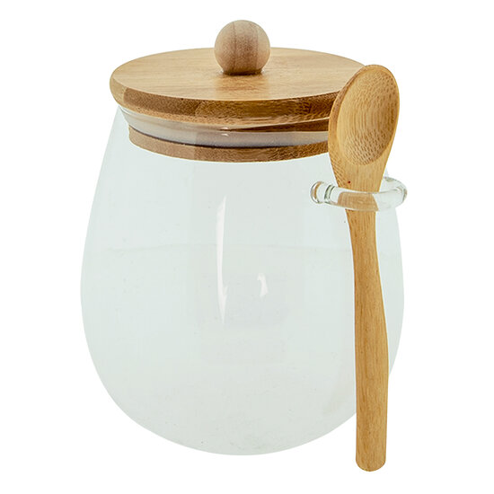 Clayre & Eef | Voorraadpot Deksel Transparant 12x11x13 cm / 660 ml | 6GL4031