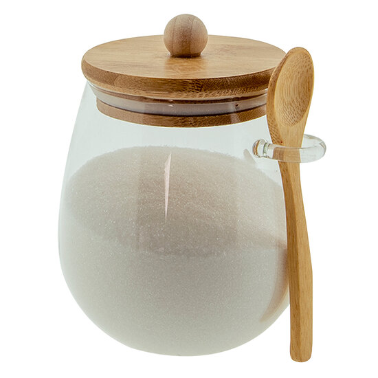 Clayre & Eef | Voorraadpot Deksel Transparant 12x11x13 cm / 660 ml | 6GL4031