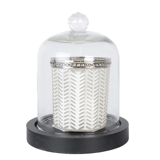Clayre & Eef | Stolp Zwart ø 10x14 cm | 6GL4038