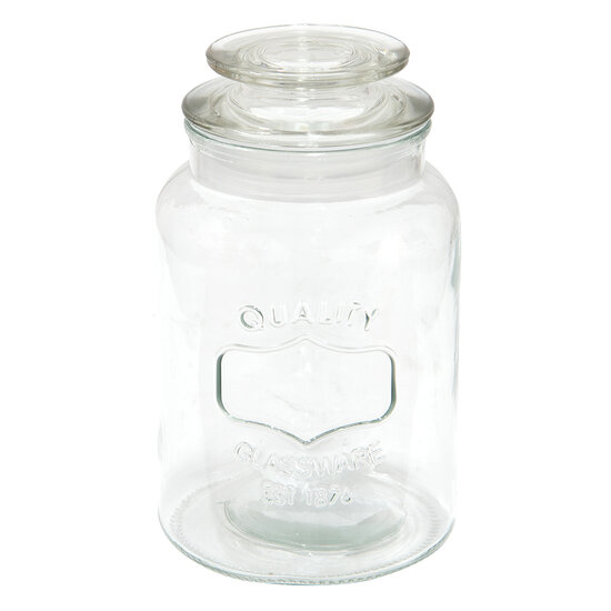 Clayre & Eef | Voorraadpot Deksel Transparant ø 11x19 cm | 6GL4065