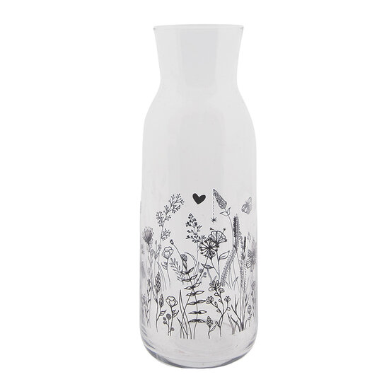 Clayre & Eef | Karaf Transparant ø 9x25 cm / 1000 ml | 6GL4079