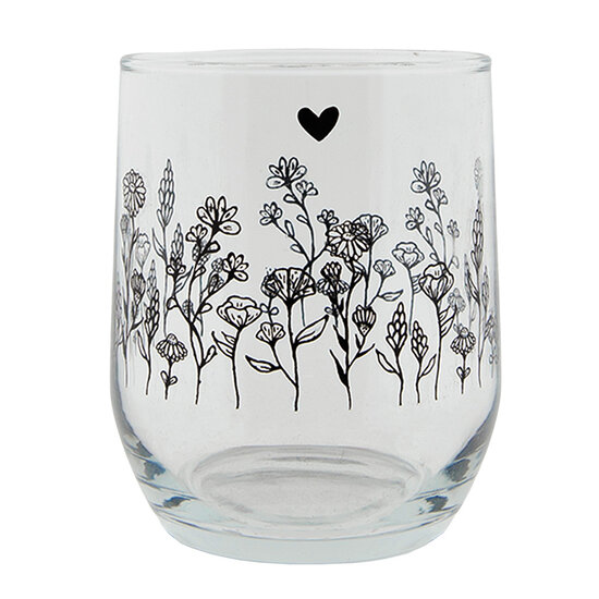 Clayre & Eef | Waterglas Transparant ø 8x9 cm / 300 ml | 6GL4080