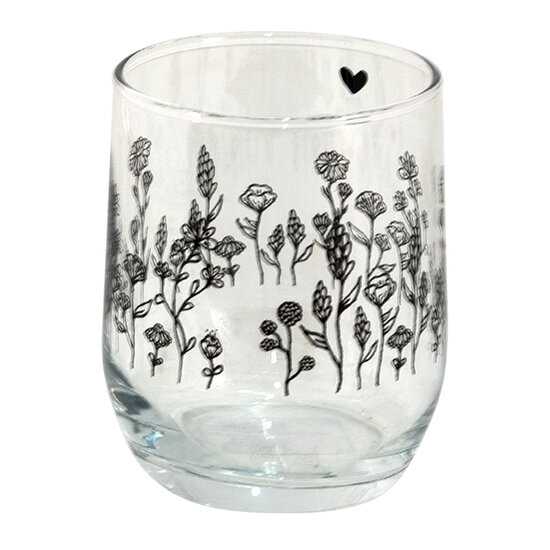 Clayre & Eef | Waterglas Transparant ø 8x9 cm / 300 ml | 6GL4080