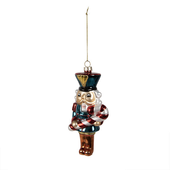 Clayre & Eef | Kersthanger Blauw Rood 7x5x15 cm | 6GL4337
