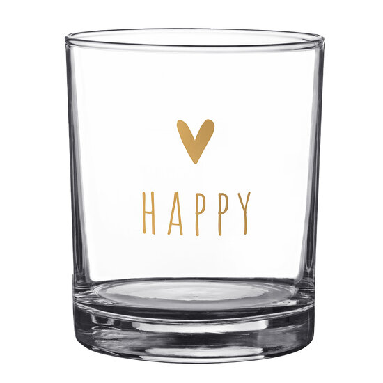 Clayre & Eef | Waterglas Transparant Bruin ø 7x9 cm / 230 ml | 6GL4369