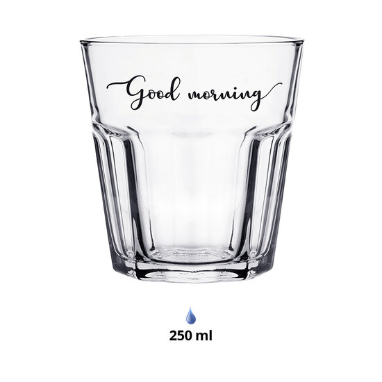 Clayre & Eef | Waterglas Transparant ø 8x10 cm / 250 ml | 6GL4371