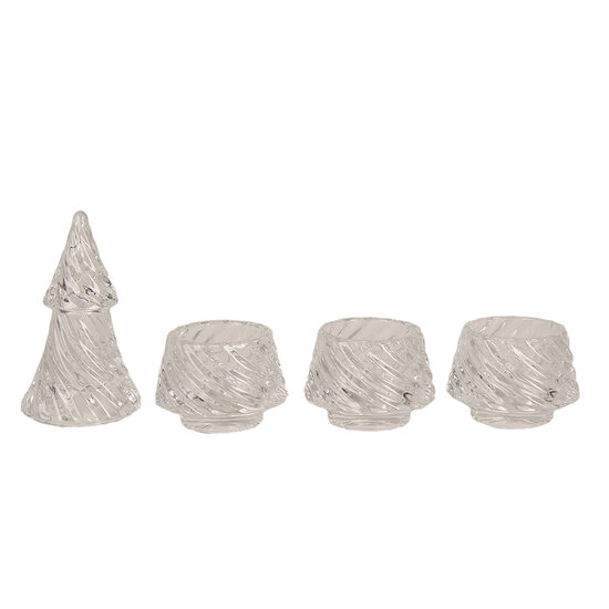 Clayre & Eef | Voorraadpot Deksel Transparant ø 7x24 cm | 6GL4395