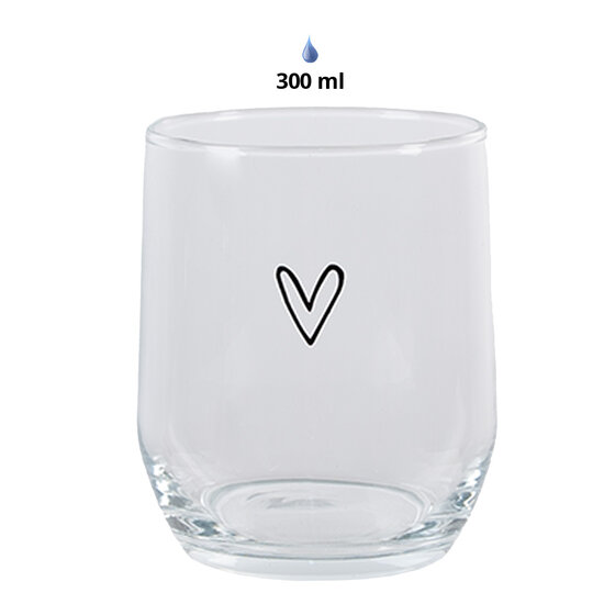 Clayre & Eef | Waterglas Trasparant 300 ml | 6GL4399