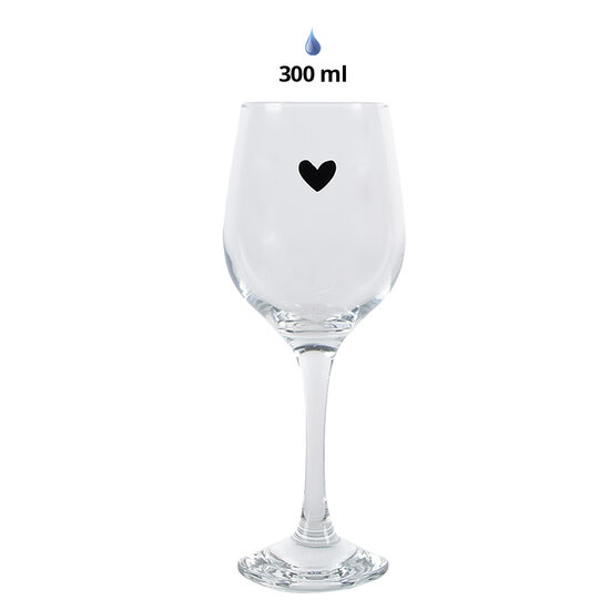 Clayre & Eef | Wijnglas Transparant ø 7x21 cm / 300 ml | 6GL4401