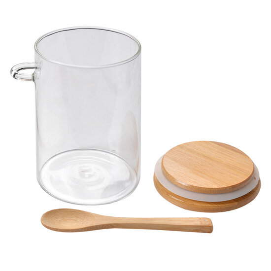 Clayre & Eef | Voorraadpot Deksel Transparant 11x9x14 cm | 6GL4421