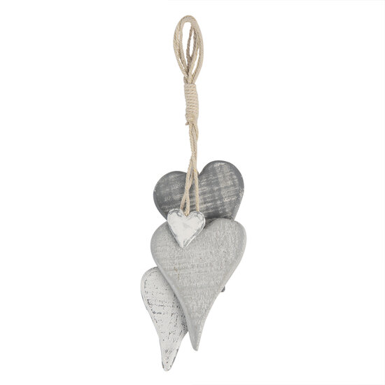 Clayre & Eef | Decoratie hanger Grijs 8x5x32 cm | 6H2026