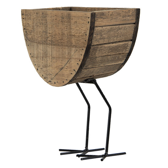 Clayre & Eef | Bloempot Binnen Poten Bruin 17x13x25 cm | 6H2097