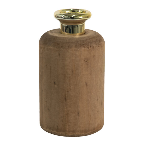 Clayre & Eef | Decoratie Vaas Bruin ø 9x17 cm | 6H2114