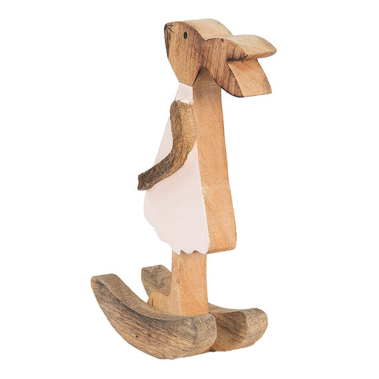 Clayre & Eef | Decoratie Beeld Konijn Bruin, Roze 14x7x25 cm | 6H2151M