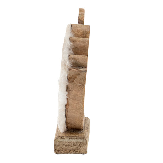 Clayre & Eef | Decoratie Beeld Haan Wit, Bruin 15x5x19 cm | 6H2162M