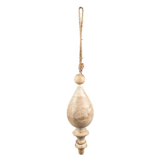Clayre & Eef | Decoratie Hanger Beige ø 7x23 cm | 6H2242