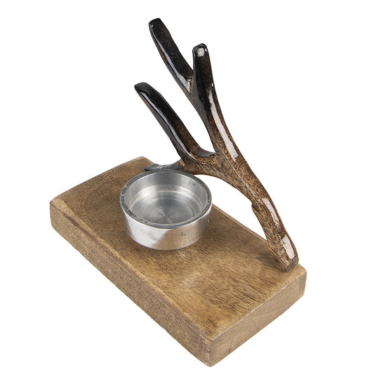 Clayre & Eef | Theelichthouder Bruin 13x7x12 cm | 6H2251