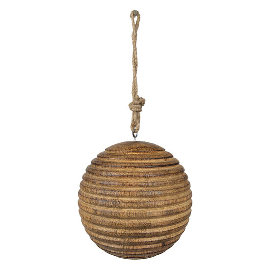 Clayre & Eef | Kerstbal Bruin ø 8x8 cm | 6H2256