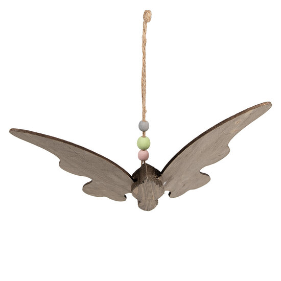 Clayre & Eef | Decoratie hanger vlinder Bruin 21x3x15 cm | 6H2320