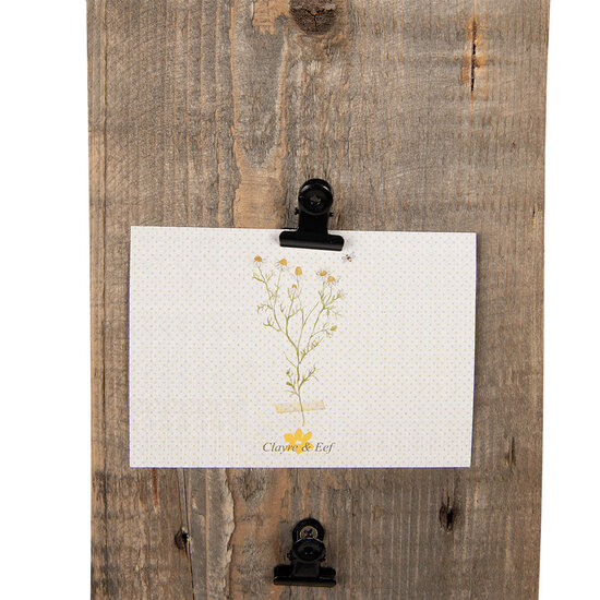 Clayre & Eef | Fotolijst met 3 Klemmen Bruin 15x3x36 cm | 6H2362