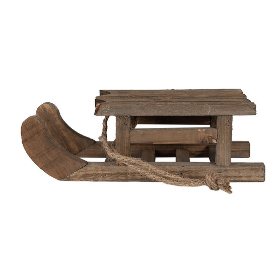 Clayre & Eef | Decoratie Slee Bruin 30x11x10 cm | 6H2371S