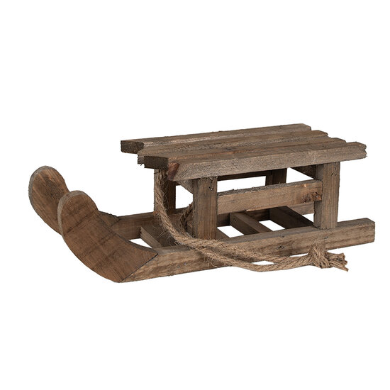Clayre & Eef | Decoratie Slee Bruin 30x11x10 cm | 6H2371S