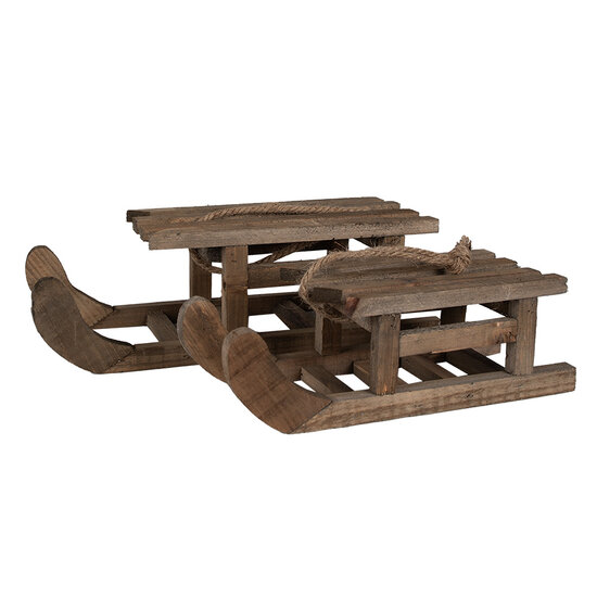 Clayre & Eef | Decoratie Slee Bruin 30x11x10 cm | 6H2371S