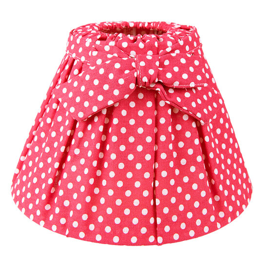Clayre & Eef | Lampenkap Rood, Wit ø 22x14 cm / E27 | 6LAK0541M