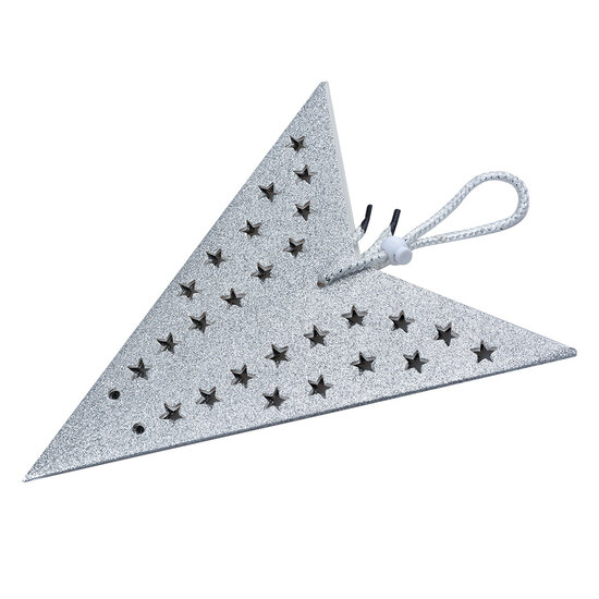 Clayre & Eef | Kerstdecoratie Ster zilverkleurig 60x22x60 cm | 6PA0512LZI