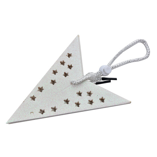Clayre & Eef | Kerstdecoratie Ster Wit 30x10x30 cm | 6PA0512SW