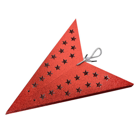 Clayre & Eef | Kerstdecoratie Ster Rood 90x20x90 cm | 6PA0512XLR