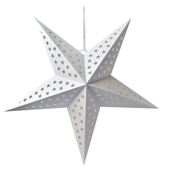 Clayre & Eef | Kerstdecoratie Ster Wit 90x20x90 cm | 6PA0512XLW