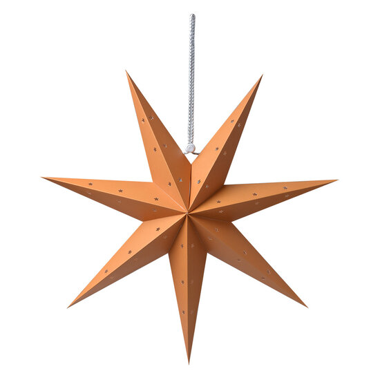 Clayre & Eef | Kerstdecoratie Ster Geel 45x15x45 cm | 6PA0513M