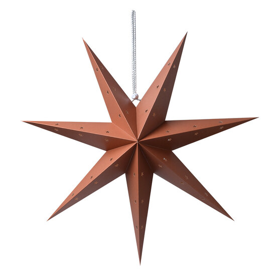 Clayre & Eef | Kerstdecoratie Ster Bruin 60x22x60 cm | 6PA0514L