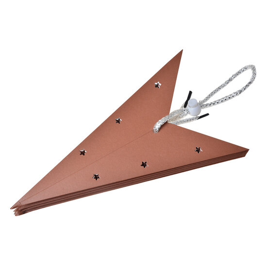 Clayre & Eef | Kerstdecoratie Ster Bruin 45x15x45 cm | 6PA0514M