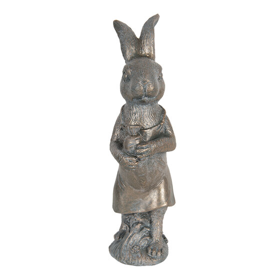 Clayre & Eef | Decoratie Beeld Konijn Bruin 10x6x21 cm | 6PR3088CH
