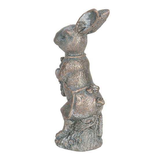 Clayre & Eef | Decoratie Beeld Konijn Bruin 6x4x13 cm | 6PR3089CH