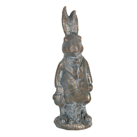 Clayre & Eef | Decoratie Beeld Konijn Bruin 4x4x11 cm | 6PR3091CH