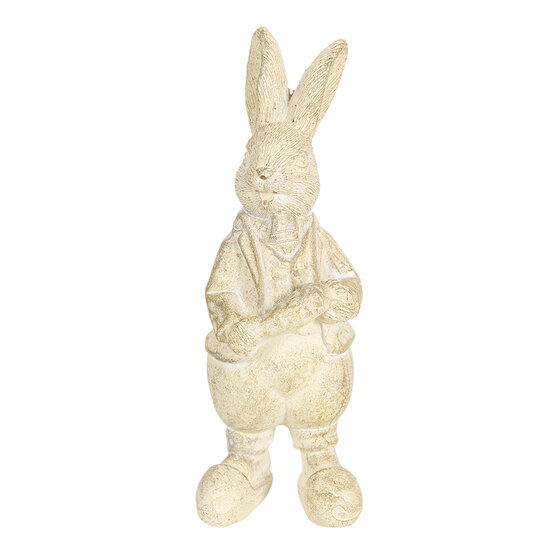 Clayre & Eef | Decoratie Beeld Konijn Wit 6x6x13 cm | 6PR3096W