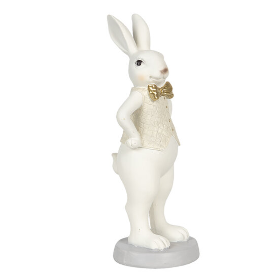 Clayre & Eef | Decoratie Beeld Konijn Wit 9x8x20 cm | 6PR3174