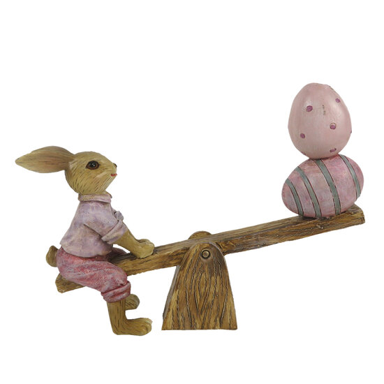 Clayre & Eef | Decoratie Konijn Bruin 16x3x12 cm | 6PR3283