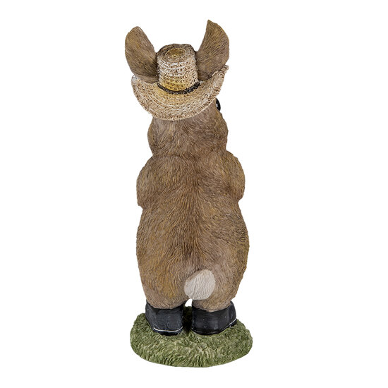 Clayre & Eef | Decoratie Beeld Konijn Bruin 9x8x22 cm | 6PR3373