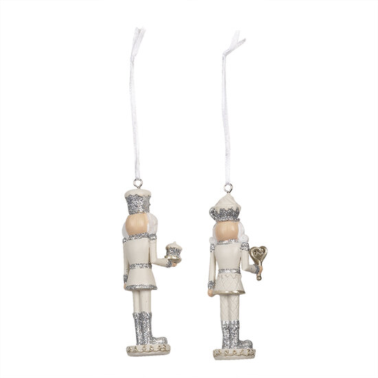 Clayre & Eef | Decoratie Hanger Notenkraker Zilverkleurig (2) 3x3x10 cm | 6PR3459