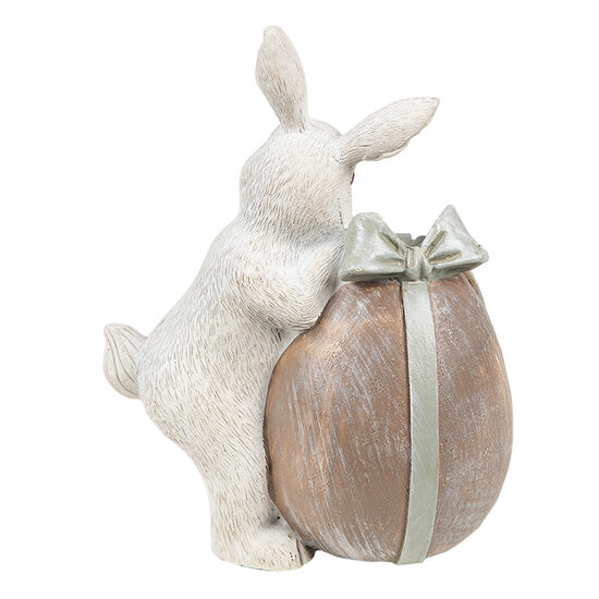 Clayre & Eef | Decoratie Konijn Beige, Grijs, Bruin 8x5x11 cm | 6PR3564